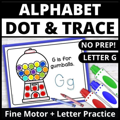 Letter G Dot Marker Coloring Pages