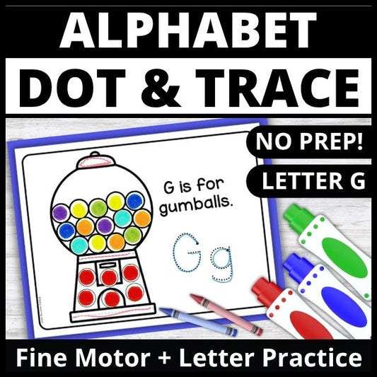 Letter G Dot Marker Coloring Pages