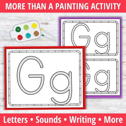 Letter G Q-tip Dot Painting Activity Pages