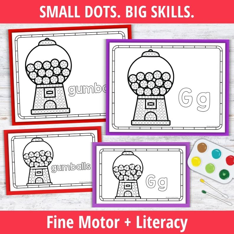 Letter G Q-tip Dot Painting Activity Pages