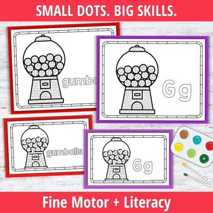 Letter G Q-tip Dot Painting Activity Pages