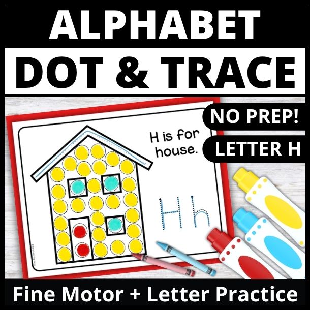 Letter H Dot Marker Coloring Pages