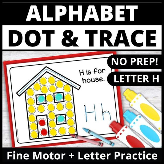 Letter H Dot Marker Coloring Pages