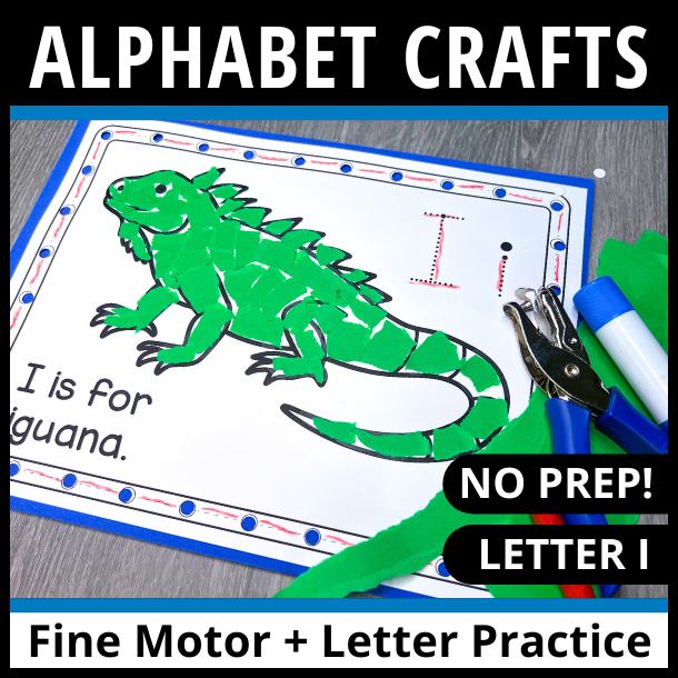 Letter I Tear Art Alphabet Craft