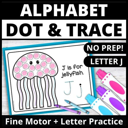 Letter J Dot Marker Coloring Pages