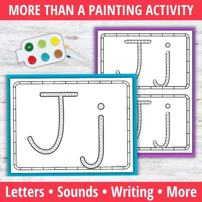 Letter J Q-tip Dot Painting Activity Pages