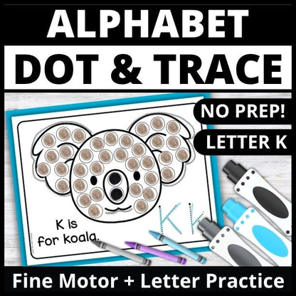 Letter K Dot Marker Coloring Pages