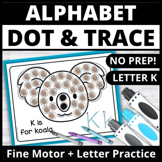 Letter K Dot Marker Coloring Pages
