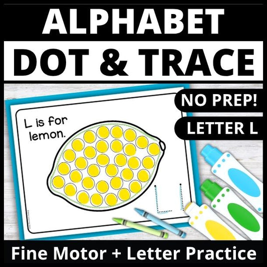 Letter L Dot Marker Coloring Pages