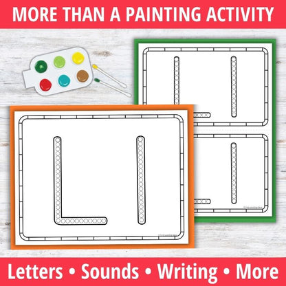 Letter L Q-tip Dot Painting Activity Pages