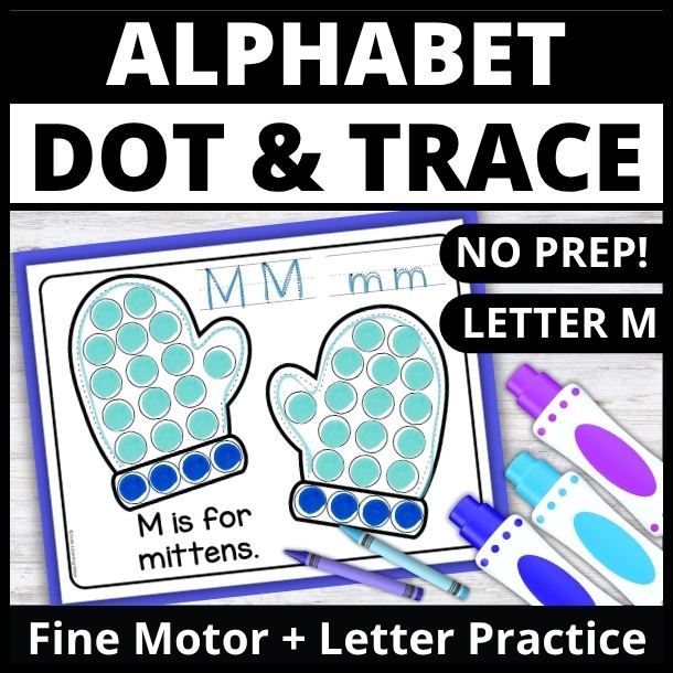 Letter M Dot Marker Coloring Pages
