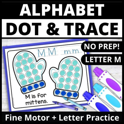 Letter M Dot Marker Coloring Pages