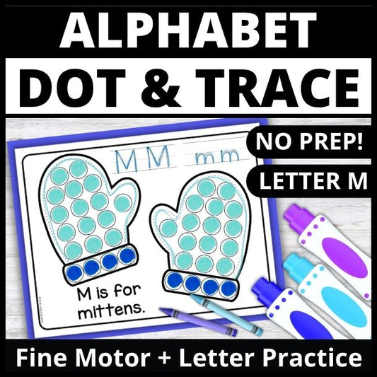 Letter M Dot Marker Coloring Pages