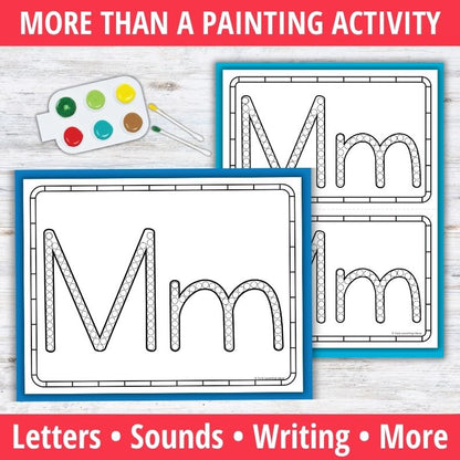 Letter M Q-tip Dot Painting Activity Pages