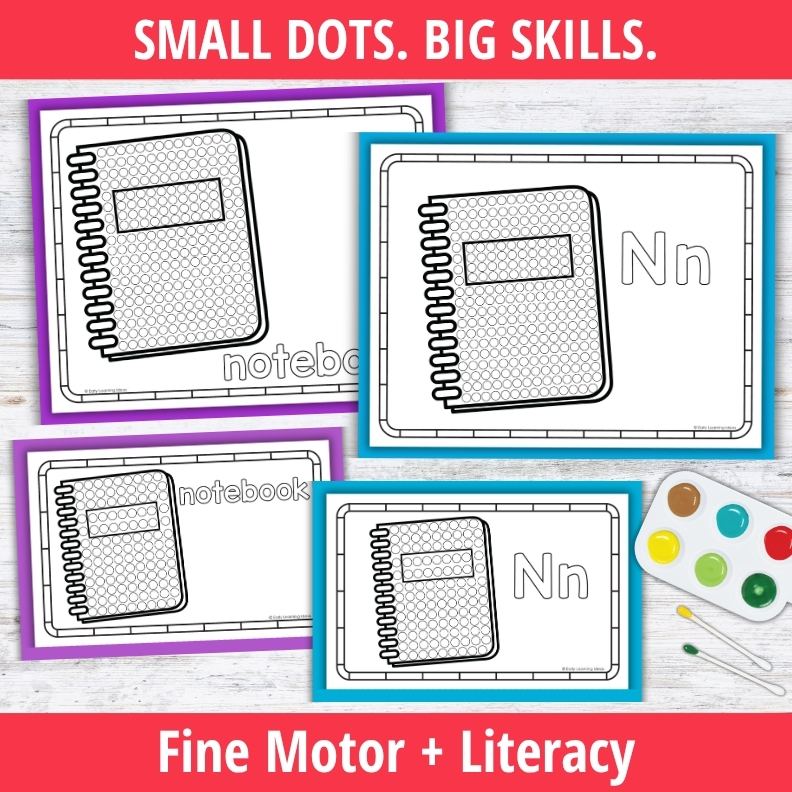 Letter N Q-tip Dot Painting Activity Pages