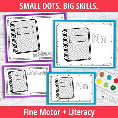 Letter N Q-tip Dot Painting Activity Pages