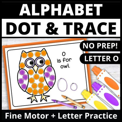 Letter O Dot Marker Coloring Pages