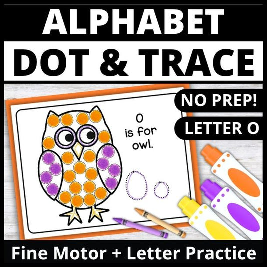 Letter O Dot Marker Coloring Pages
