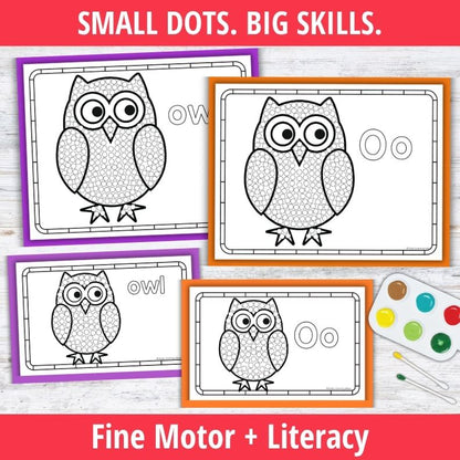 Letter O Q-tip Dot Painting Activity Pages