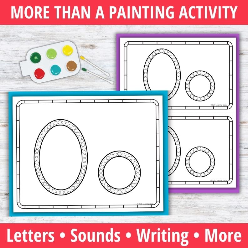 Letter O Q-tip Dot Painting Activity Pages