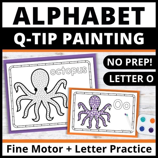 Letter O Q-tip Dot Painting Activity Pages