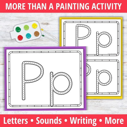 Letter P Q-tip Dot Painting Activity Pages