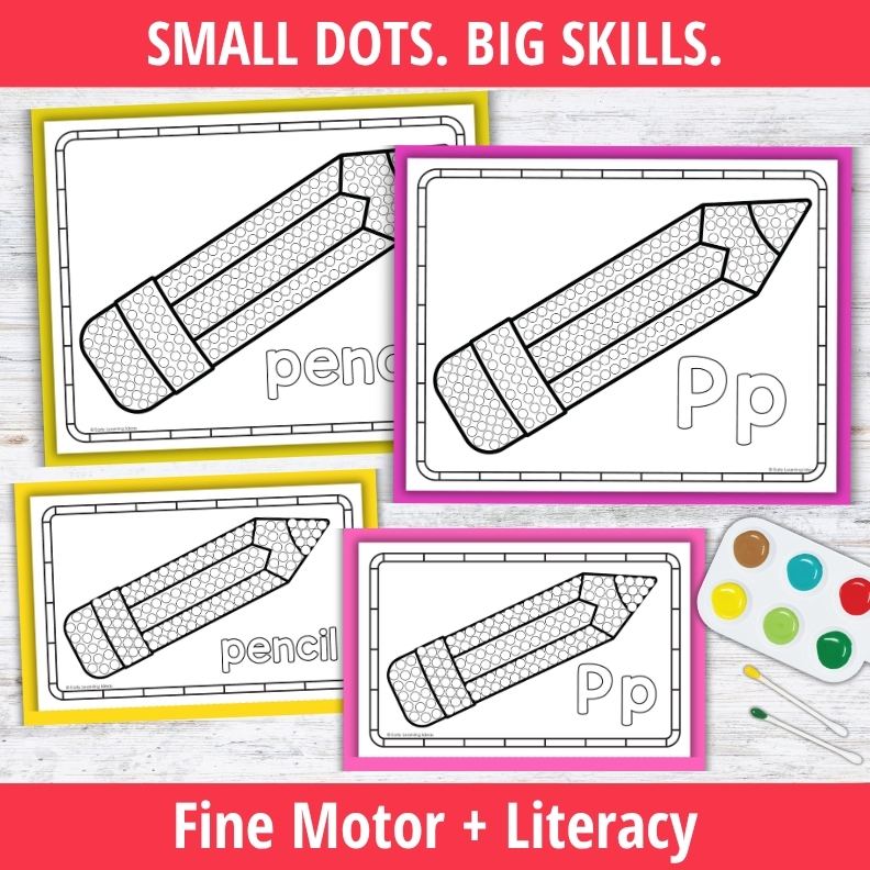 Letter P Q-tip Dot Painting Activity Pages