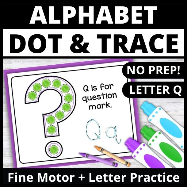 Letter Q Dot Marker Coloring Pages