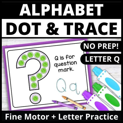 Letter Q Dot Marker Coloring Pages