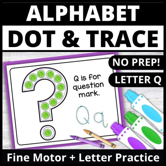 Letter Q Dot Marker Coloring Pages