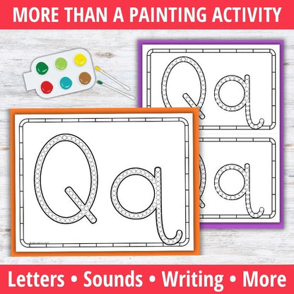Letter Q Q-tip Dot Painting Activity Pages
