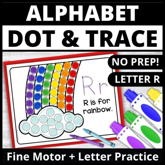 Letter R Dot Marker Coloring Pages