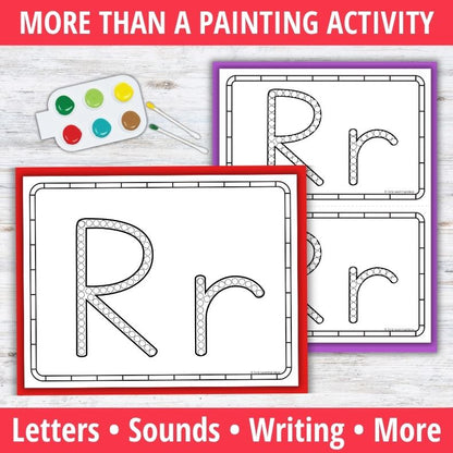 Letter R Q-tip Dot Painting Activity Pages