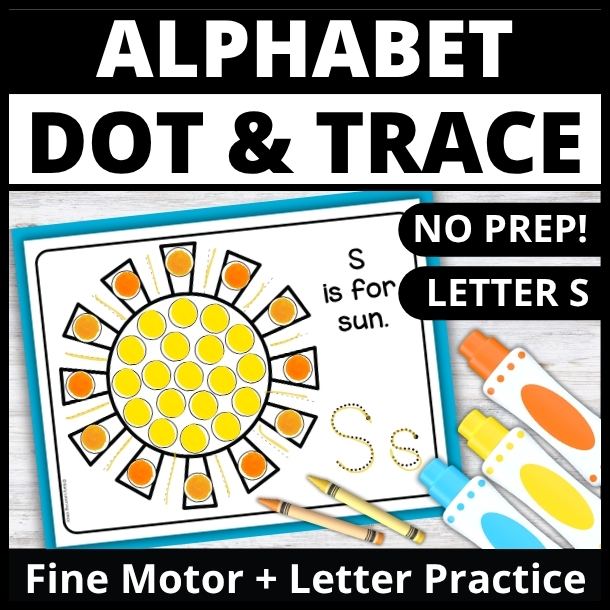 Letter S Dot Marker Coloring Pages