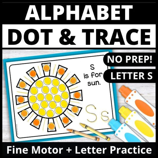 Letter S Dot Marker Coloring Pages