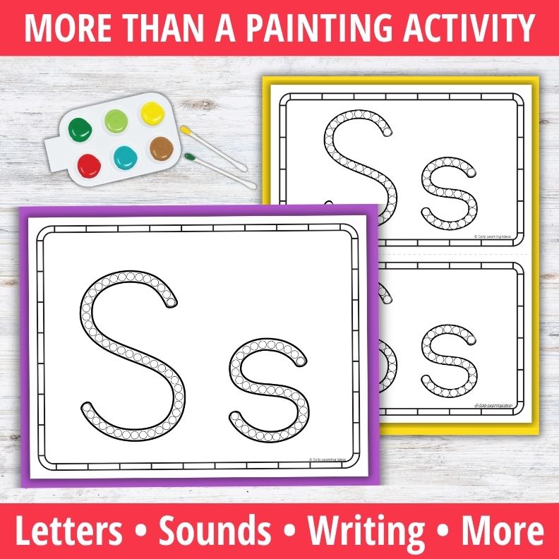 Letter S Q-tip Dot Painting Activity Pages