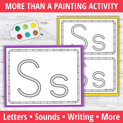 Letter S Q-tip Dot Painting Activity Pages