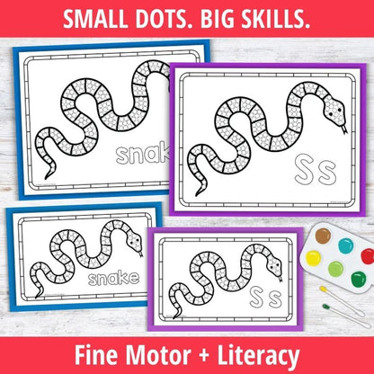 Letter S Q-tip Dot Painting Activity Pages