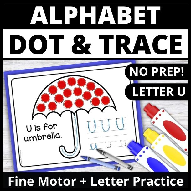 Letter U Dot Marker Coloring Pages