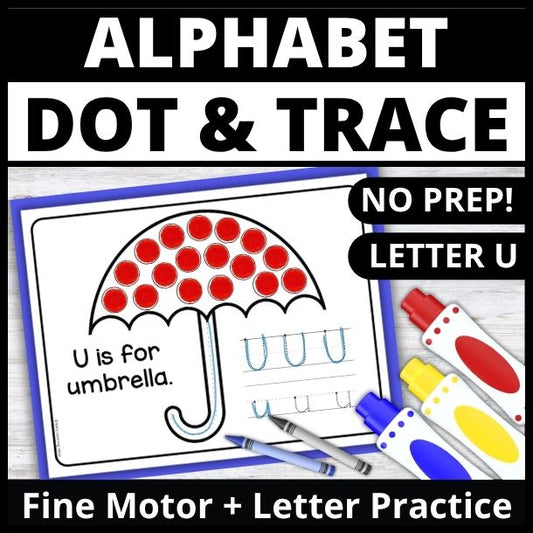 Letter U Dot Marker Coloring Pages