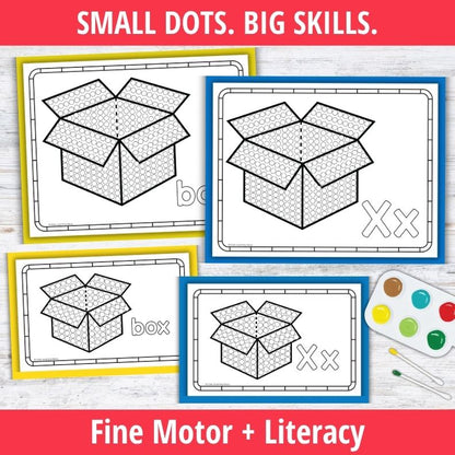 Letter X Q-tip Dot Painting Activity Pages