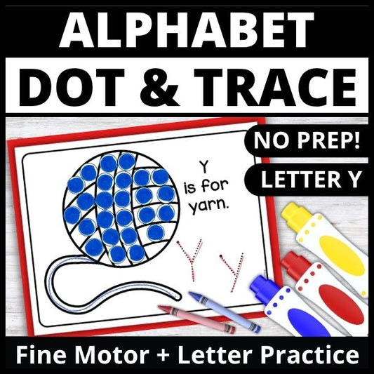 Letter Y Dot Marker Coloring Pages