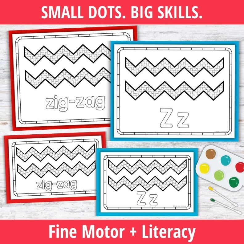 Letter Z Q-tip Dot Painting Activity Pages