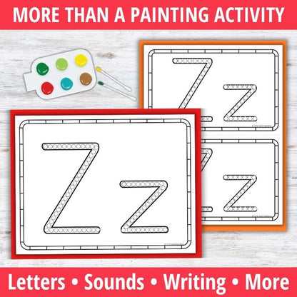 Letter Z Q-tip Dot Painting Activity Pages