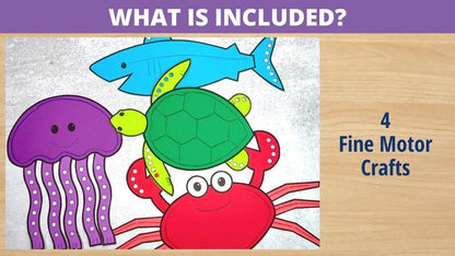 Ocean Animal Crafts & Fine Motor Activities