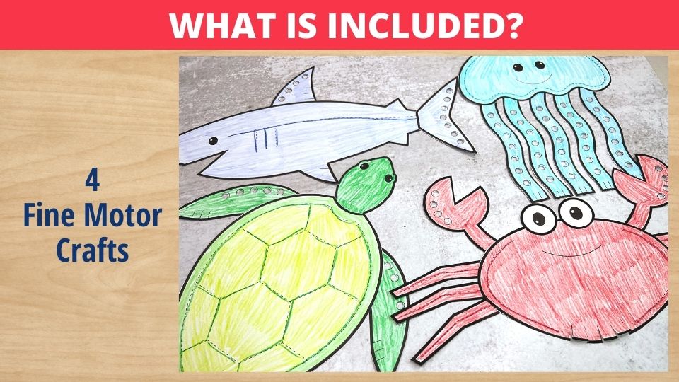 Ocean Animal Crafts & Fine Motor Activities