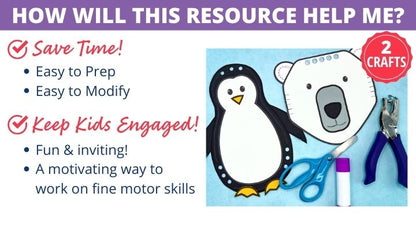 Penguin and Polar Bear Craft