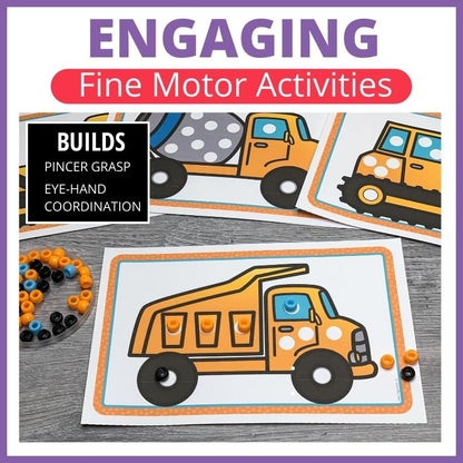 Fine Motor Activities - Bead Placement Mats for the Whole Year