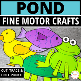 Pond Animals Fine Motor Craft Activities