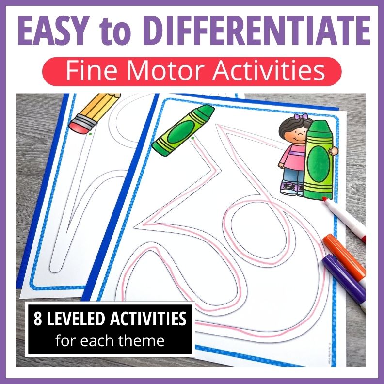 Fine Motor Activities - Pre-Writing Activities for the Whole Year